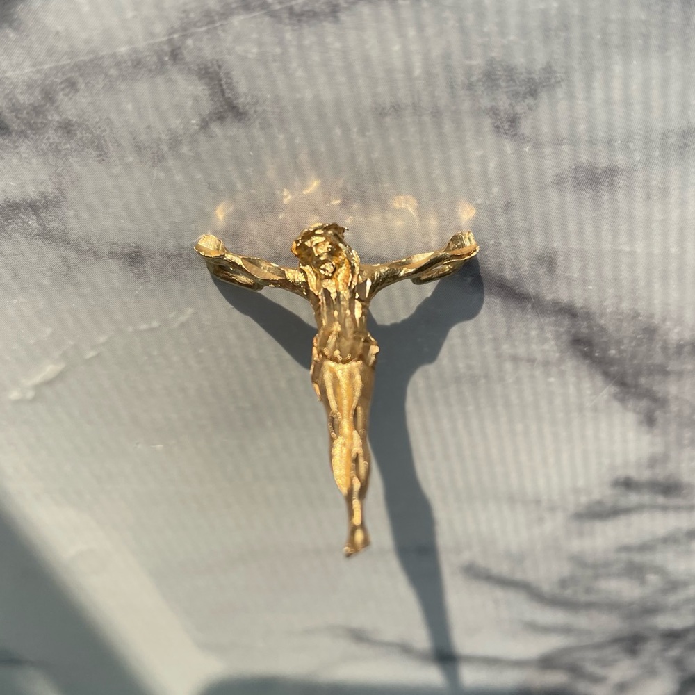 14k gold crucifix necklace pendant